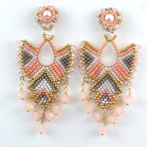 Handmade crystal artisan earrings